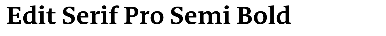 Edit Serif Pro Semi Bold